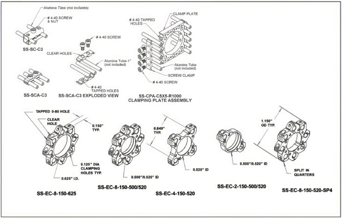 eV Parts various clamps